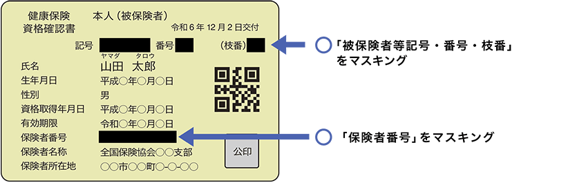 正しいマスキング方法 イメージ